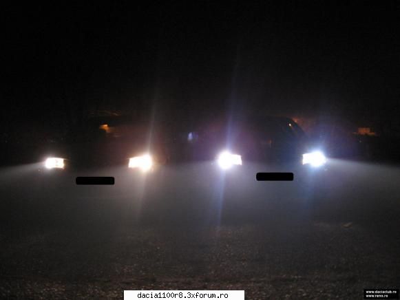 becurile blue vision si halogen standard  ciuda faptului ca sunt blue, de fapt ele lumineaza alb