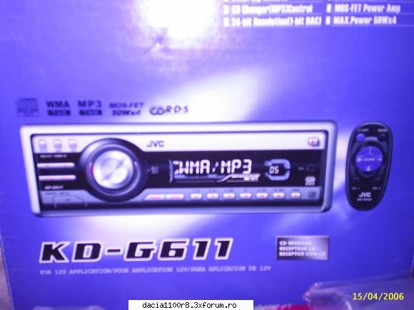 Mp3 J V C KDG 531 - B20EZU - Audio-Video pe Dacia 1100